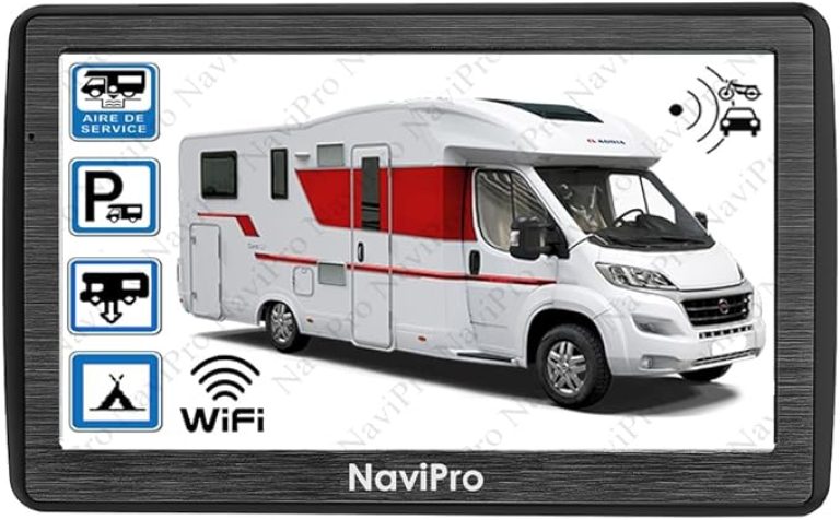 GPS Camping-Car NaviPro Active, écran 7 pouces, ventouse aimantée, Europe, Maroc, Turquie